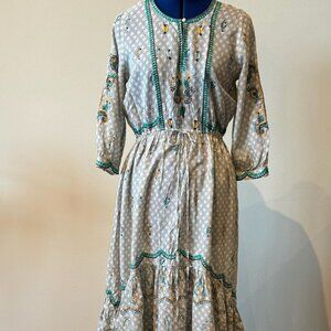 Lucky Brand Embroidered Maxi Dress